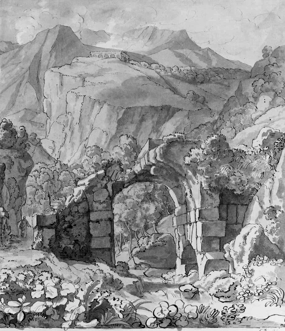 Luigi Basiletti-81-Rovina di arco in una valle